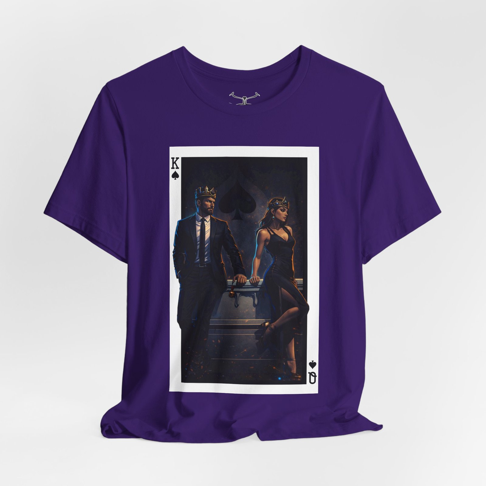 Good-Bye – Deck of Cards King and Queen of Spades Graphic T-Shirt - Image 36