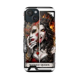 Masked Queen – Deck of Cards Slim Card Holder Phone Case | LordzKreationz - Image 121