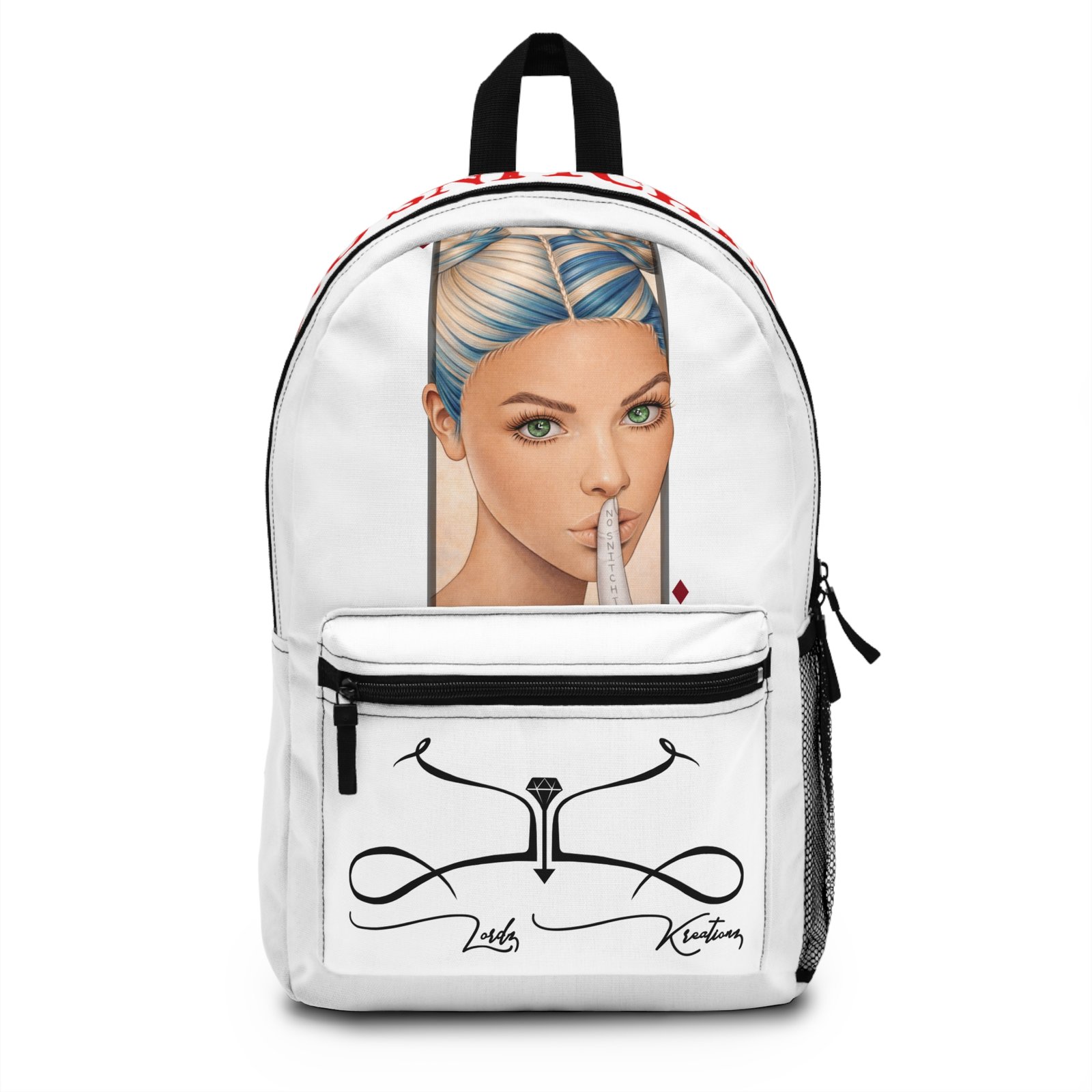Speak No Evil Artistic Women’s Backpack - Image 1