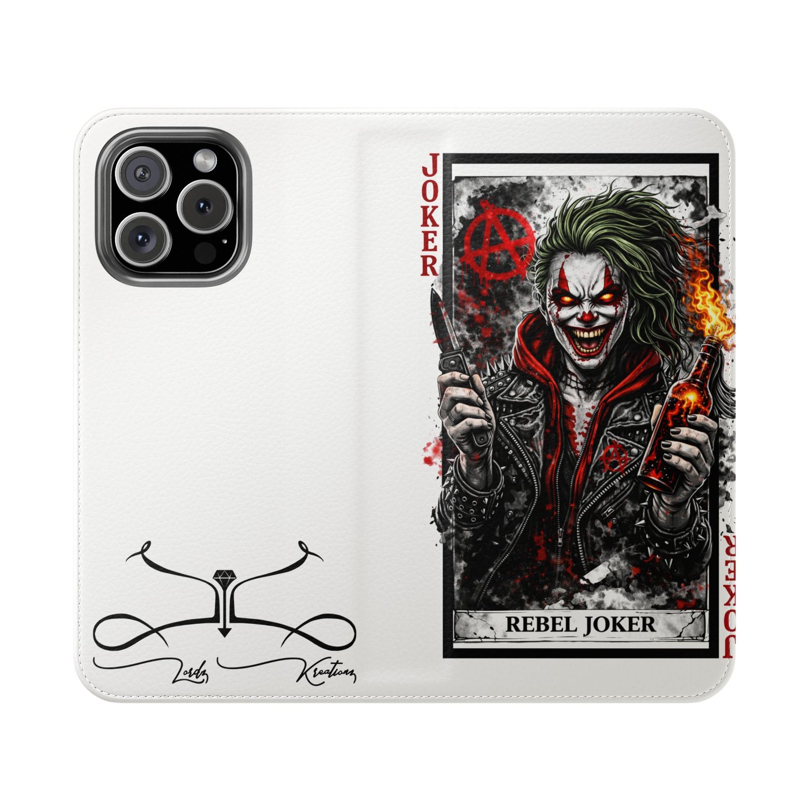 Rebel Joker – Deck of Cards Flip Wallet Phone Case | LordzKreationz - Image 37