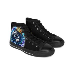 Crowned Chaos (Spade) Graffiti Men's High-top Sneakers - Image 2