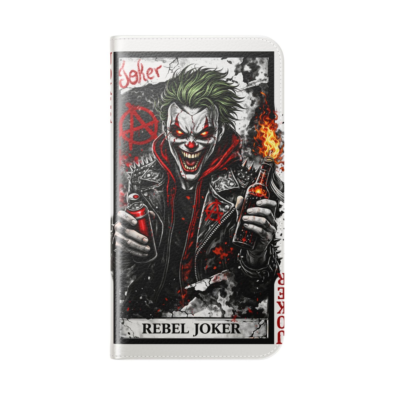 Rebel Joker – Deck of Cards Flip Wallet Phone Case | LordzKreationz - Image 56
