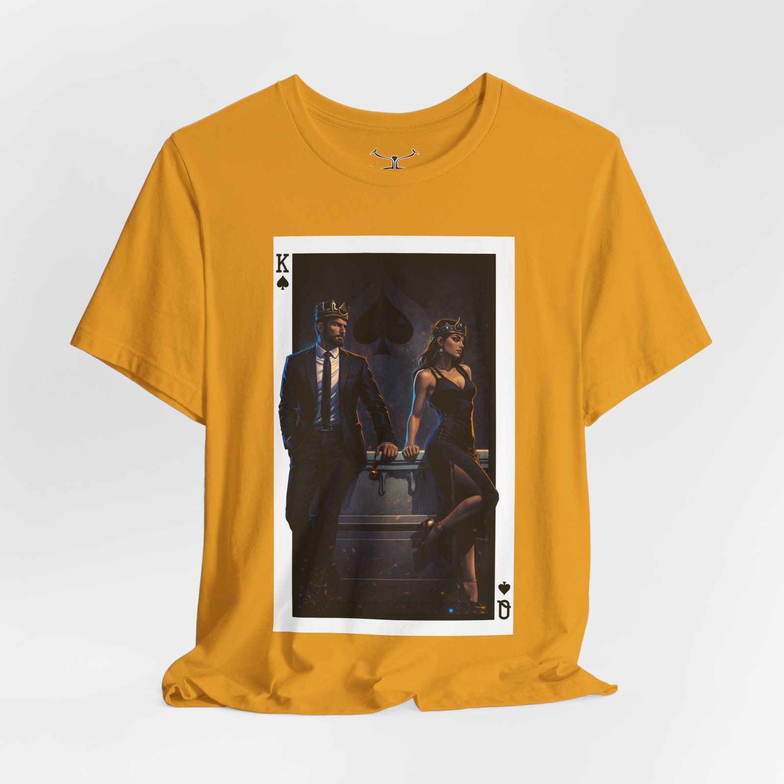 Good-Bye – Deck of Cards King and Queen of Spades Graphic T-Shirt - Image 16