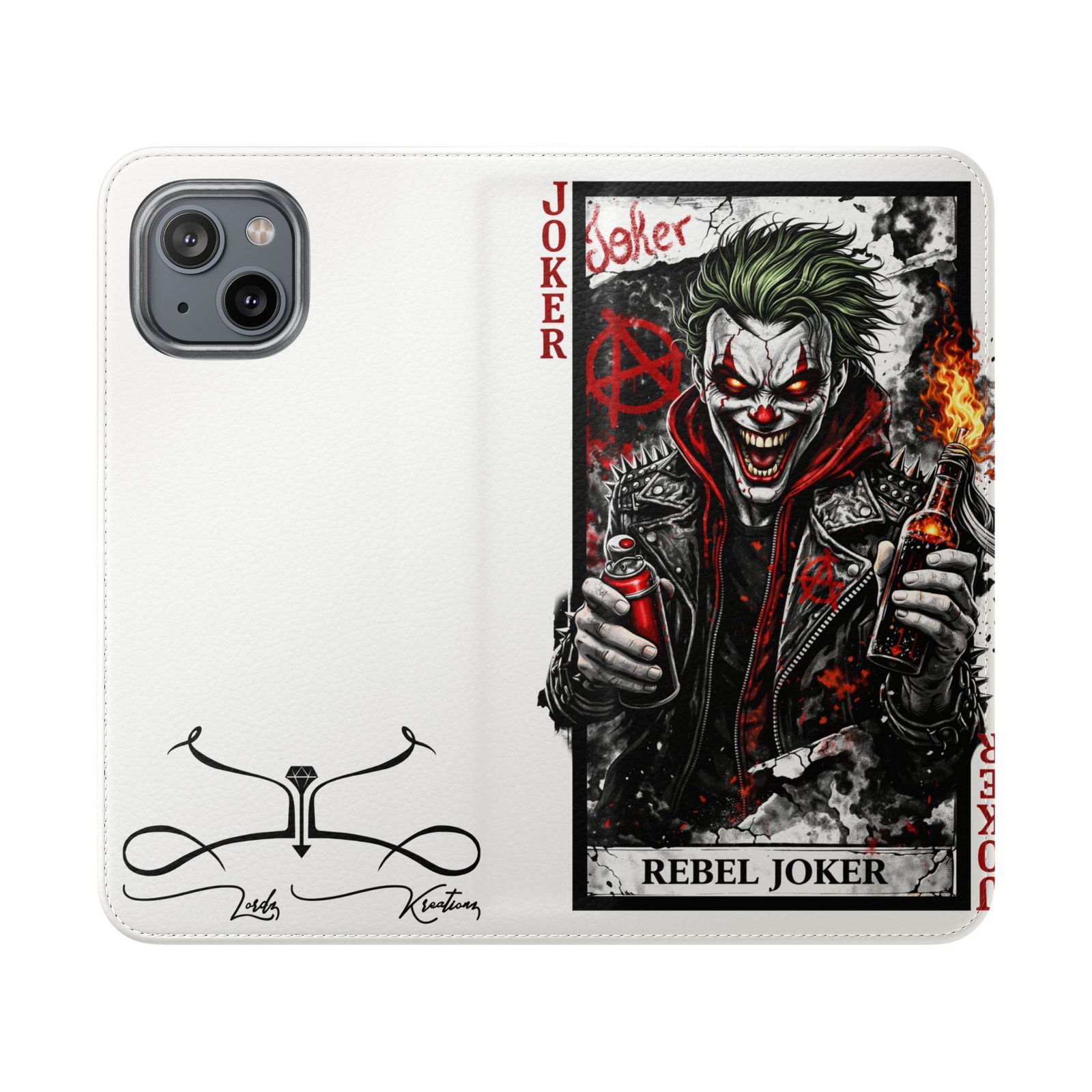 Rebel Joker – Deck of Cards Flip Wallet Phone Case | LordzKreationz - Image 57