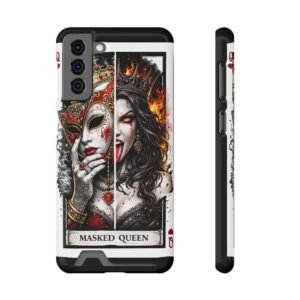 Masked Queen – Deck of Cards Slim Card Holder Phone Case | LordzKreationz - Image 81