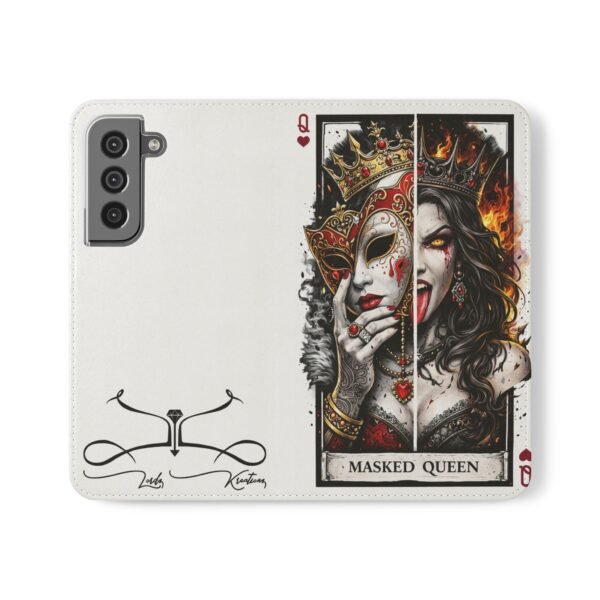 Masked Queen – Deck of Hearts Flip Wallet Phone Case | LordzKreationz