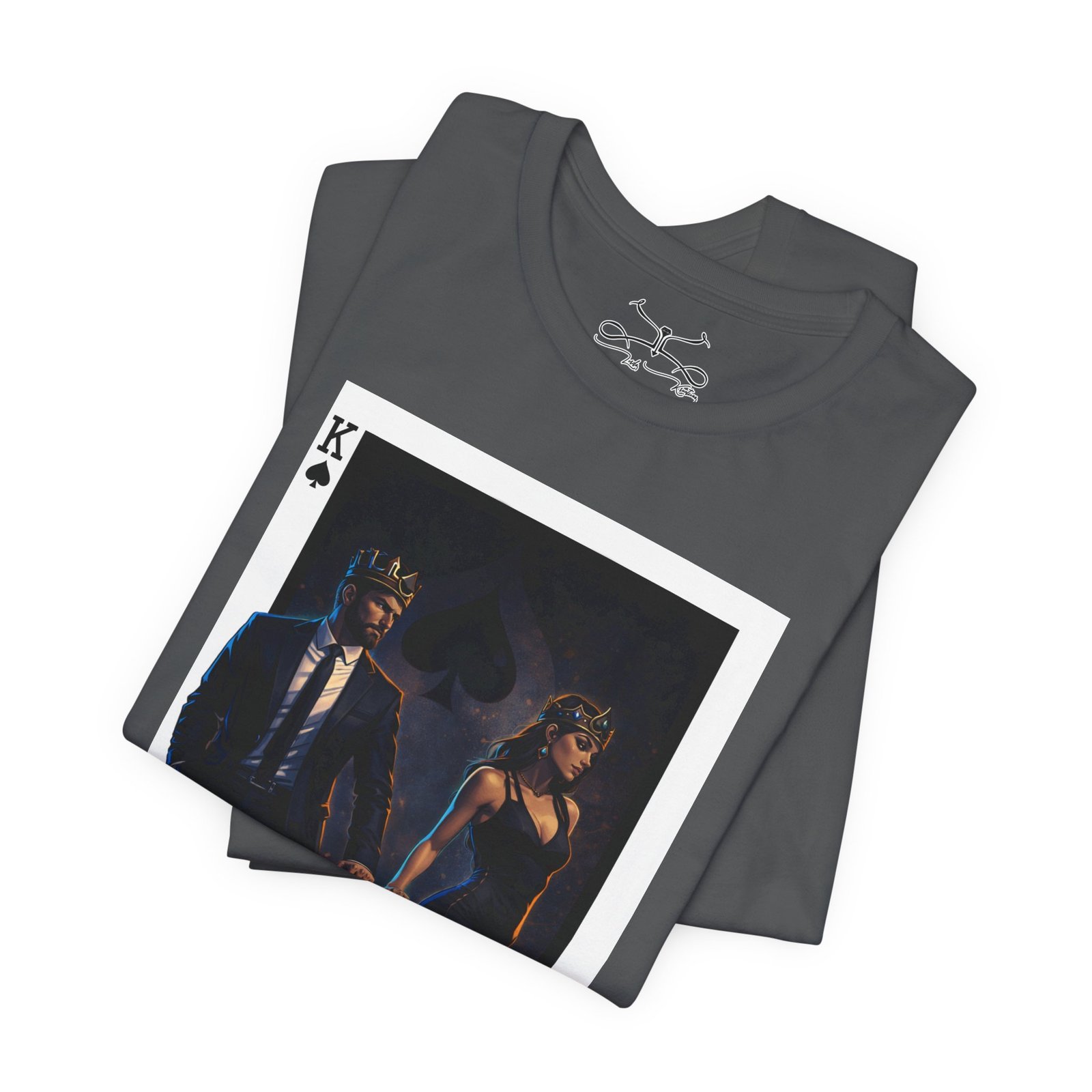 Good-Bye – Deck of Cards King and Queen of Spades Graphic T-Shirt - Image 31