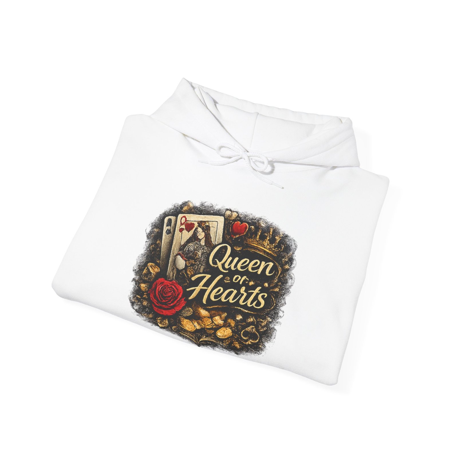 Queen of Hearts Unisex Heavy Blend™ Hooded Sweatshirt - Image 4