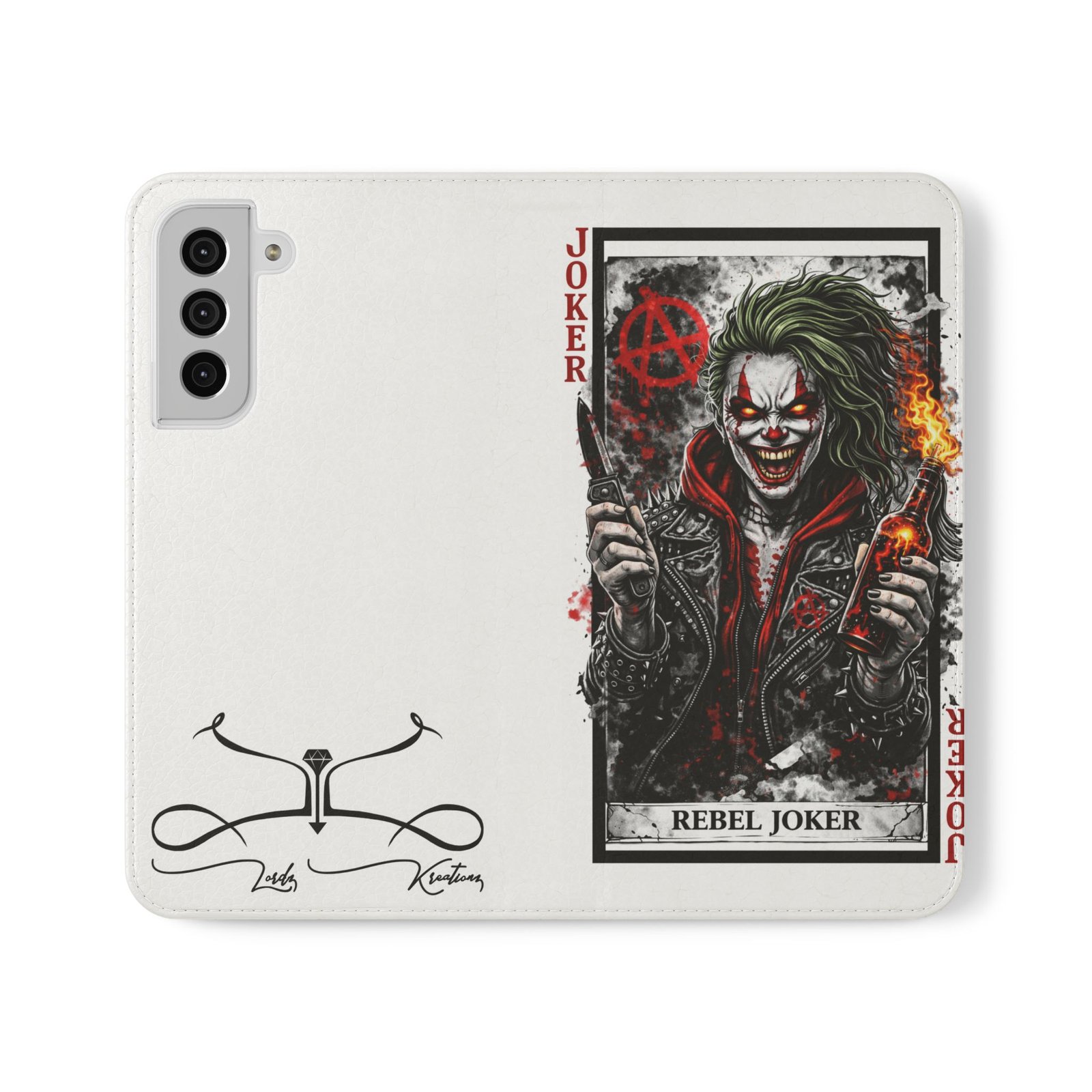 Rebel Joker – Deck of Cards Flip Wallet Phone Case | LordzKreationz - Image 5