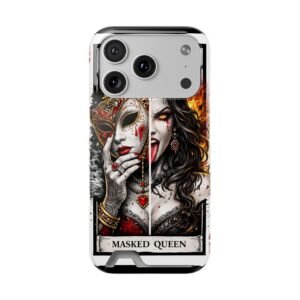 Masked Queen – Deck of Cards Slim Card Holder Phone Case | LordzKreationz - Image 111