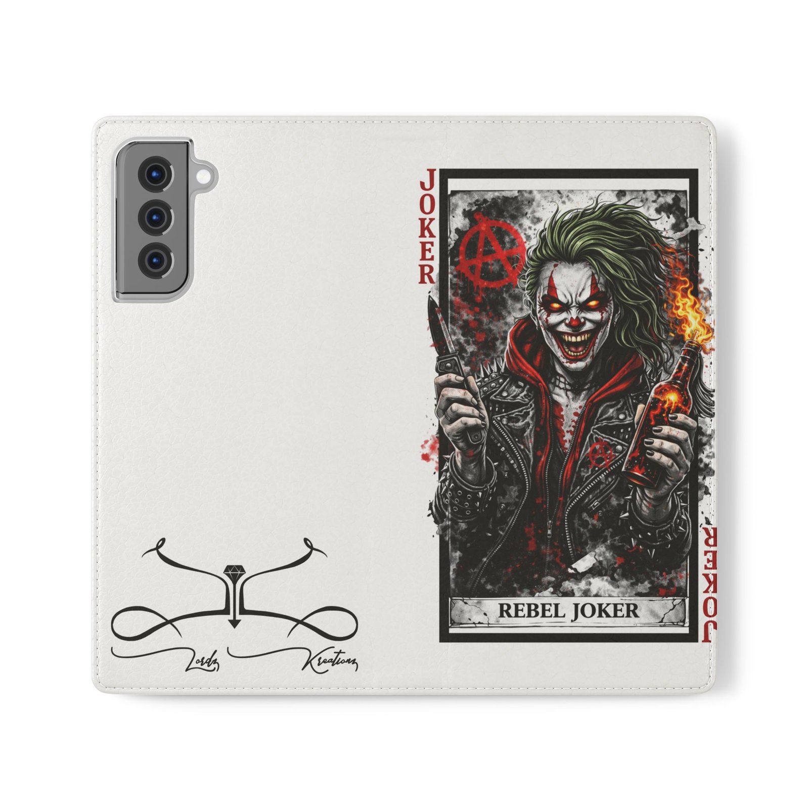 Rebel Joker – Deck of Cards Flip Wallet Phone Case | LordzKreationz - Image 17