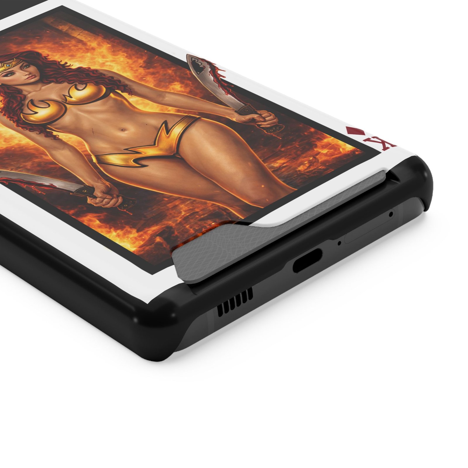 Let’s Play – Deck of Diamonds Slim Card Holder Phone Case | LordzKreationz - Image 90
