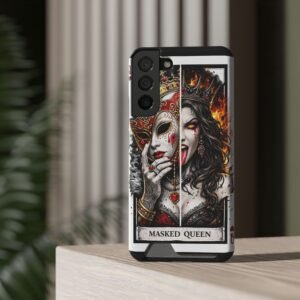 Masked Queen – Deck of Cards Slim Card Holder Phone Case | LordzKreationz - Image 12