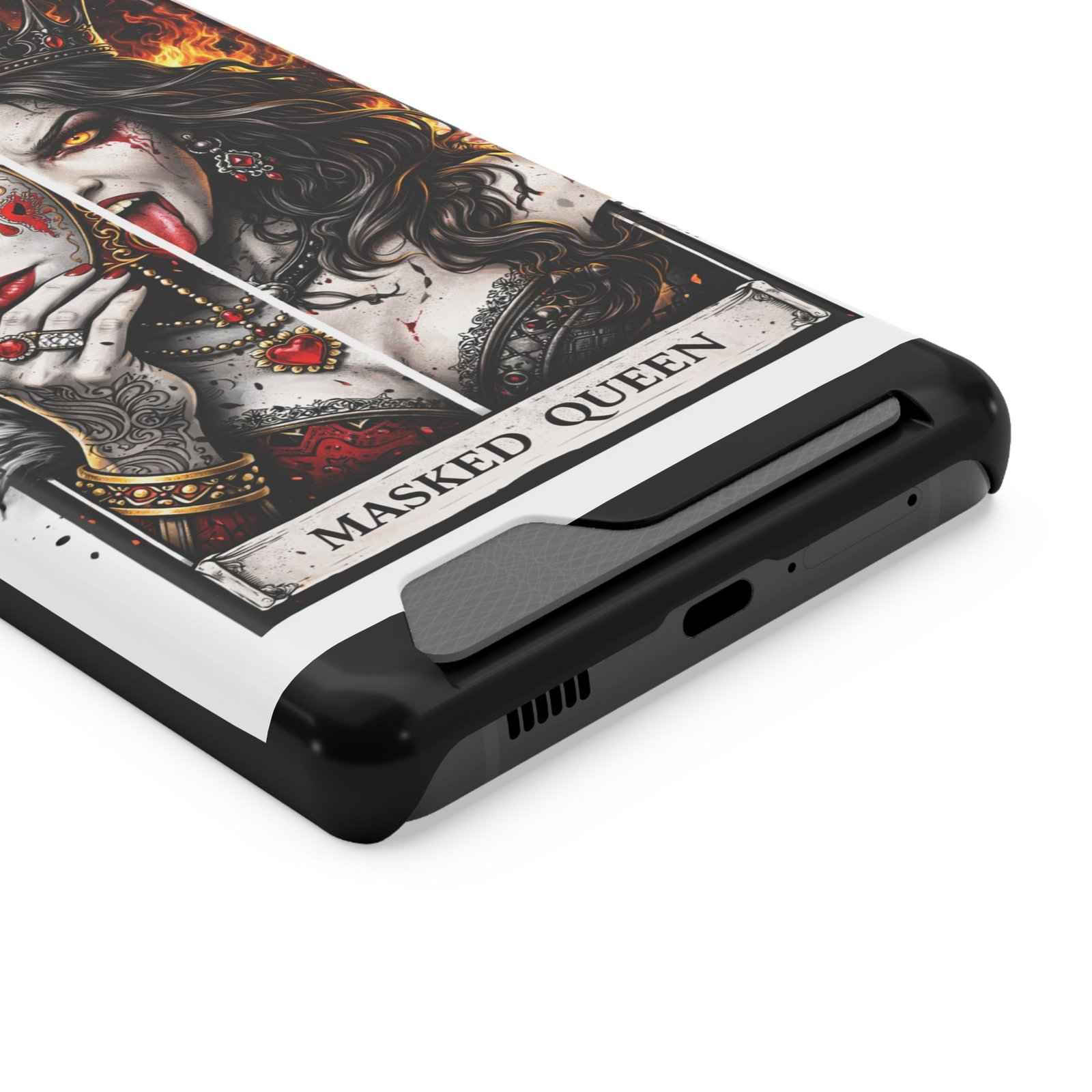 Masked Queen – Deck of Cards Slim Card Holder Phone Case | LordzKreationz - Image 42