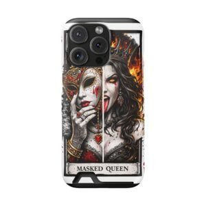 Masked Queen – Deck of Cards Slim Card Holder Phone Case | LordzKreationz - Image 153