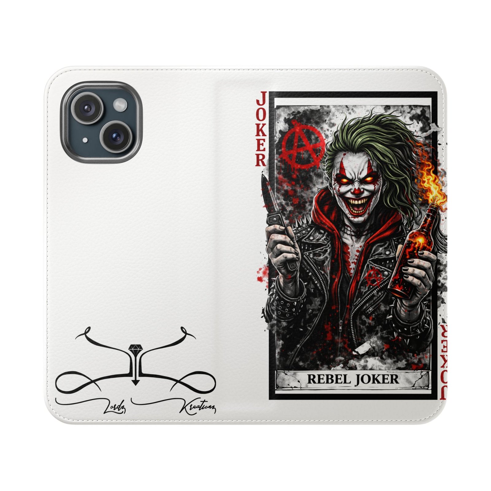 Rebel Joker – Deck of Cards Flip Wallet Phone Case | LordzKreationz - Image 41