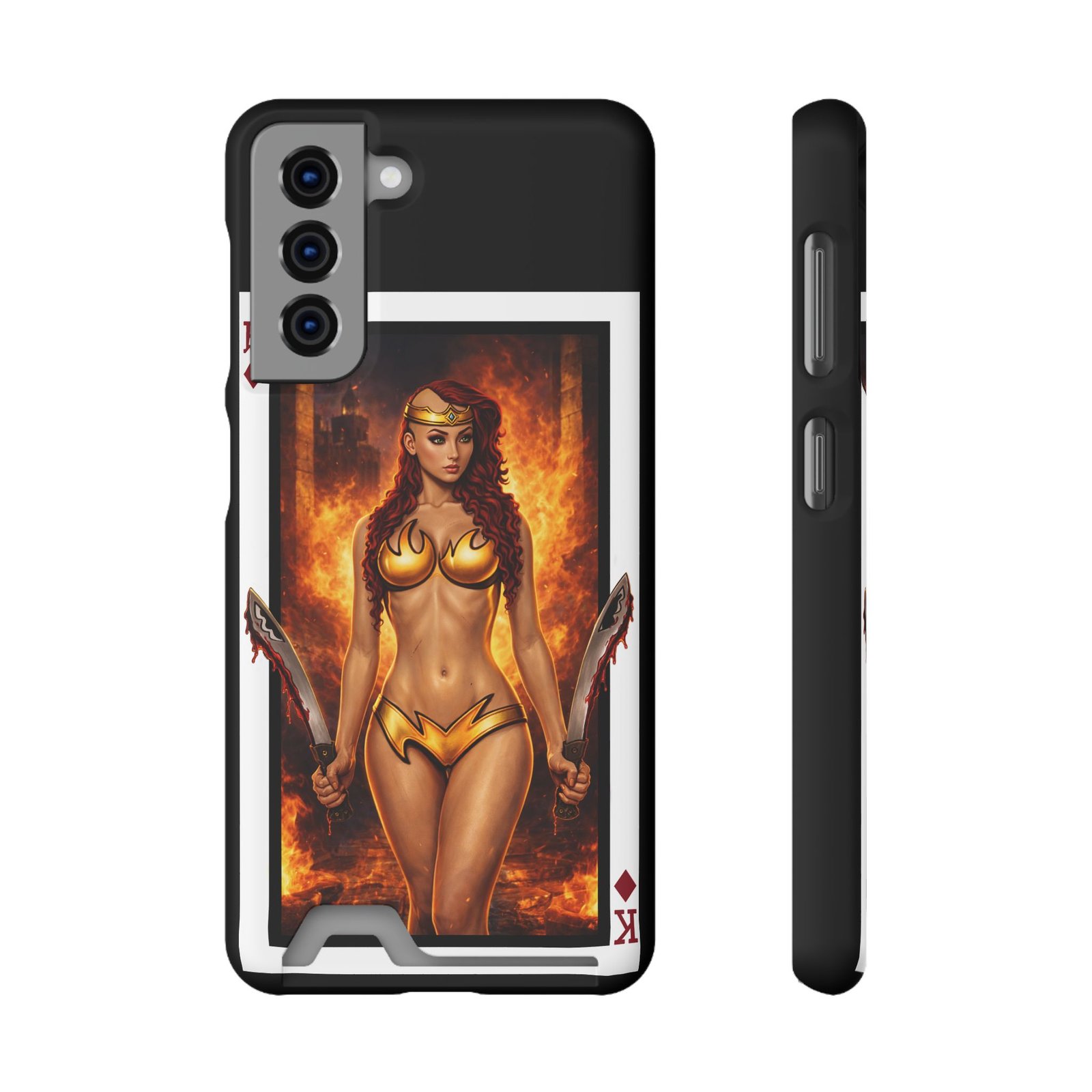 Let’s Play – Deck of Diamonds Slim Card Holder Phone Case | LordzKreationz - Image 77