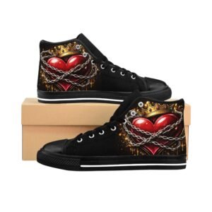 Royal Heart Men's High-top Sneakers - Image 1