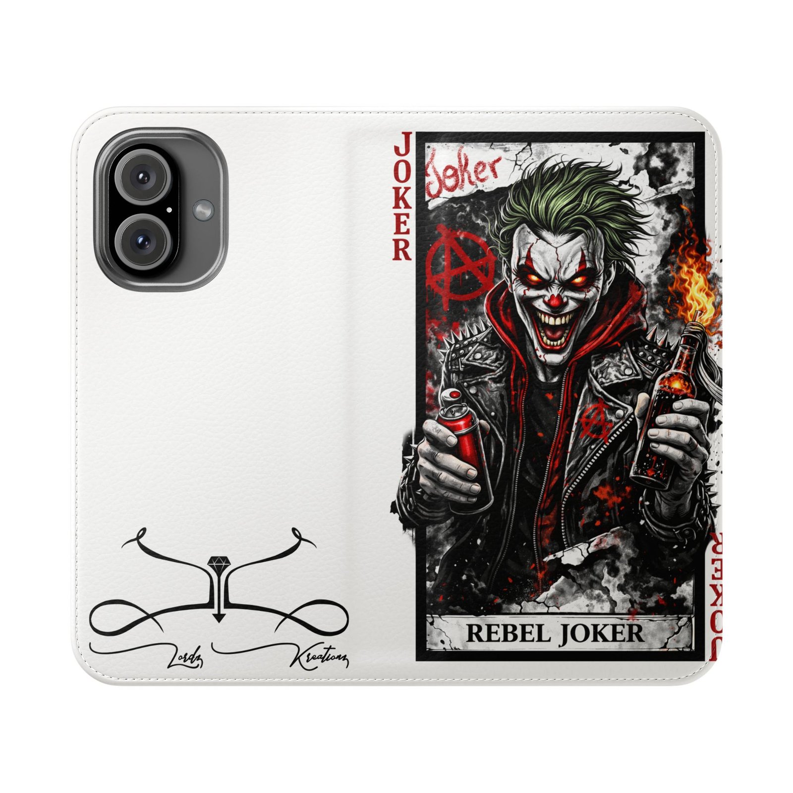 Rebel Joker – Deck of Cards Flip Wallet Phone Case | LordzKreationz - Image 29