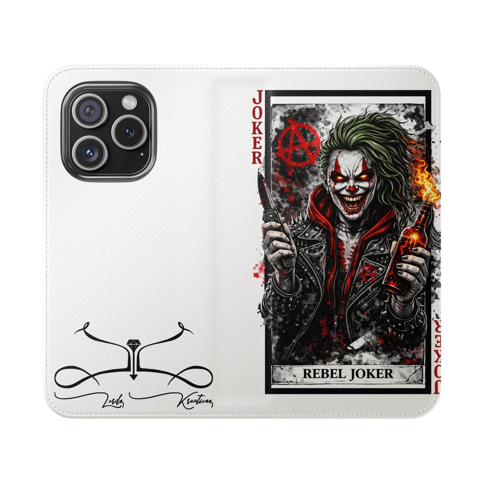 Rebel Joker – Deck of Cards Flip Wallet Phone Case | LordzKreationz - Image 45