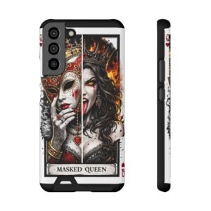 Masked Queen – Deck of Cards Slim Card Holder Phone Case | LordzKreationz - Image 13