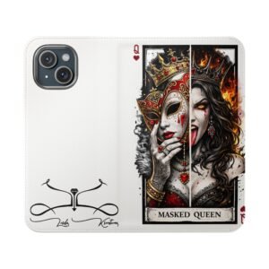 Masked Queen – Deck of Hearts Flip Wallet Phone Case | LordzKreationz - Image 41