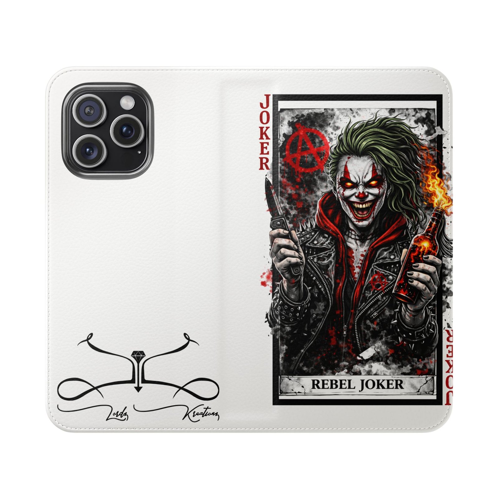 Rebel Joker – Deck of Cards Flip Wallet Phone Case | LordzKreationz - Image 53