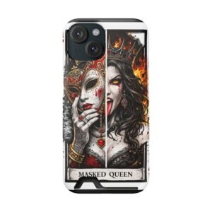 Masked Queen – Deck of Cards Slim Card Holder Phone Case | LordzKreationz - Image 129