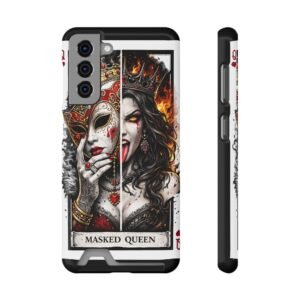 Masked Queen – Deck of Cards Slim Card Holder Phone Case | LordzKreationz - Image 25