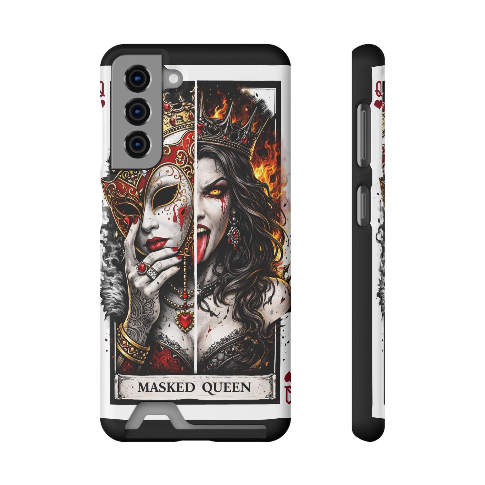 Masked Queen – Deck of Cards Slim Card Holder Phone Case | LordzKreationz - Image 29